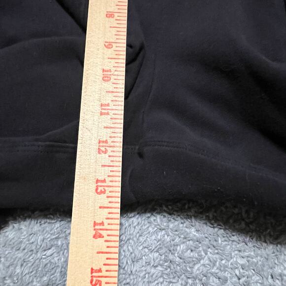 Athleta Retroplush Straight Leg Pants Womens Medium Tall Sweatpants Black Lounge - Picture 9 of 11